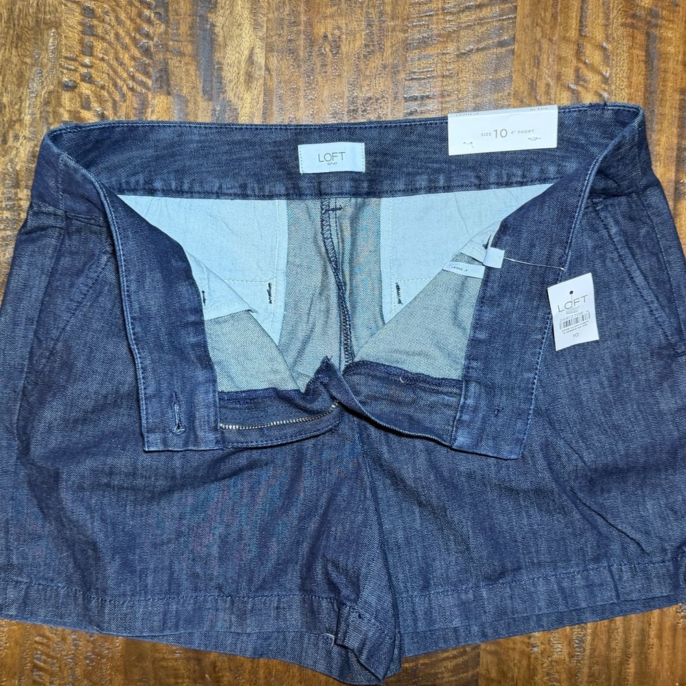LOFT Indigo Denim Shorts